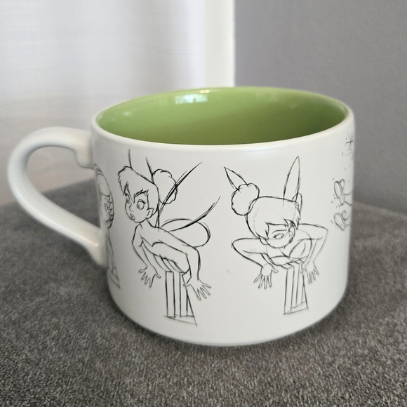 Disney Tinker Bell Coffee Cup Stackable Animation Sketch Mug Peter Pan Fairy - Picture 4 of 8